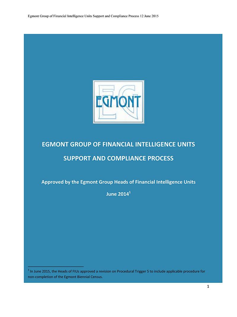 Egmont Group of Financial Intelligence Units Support and Compliance Process